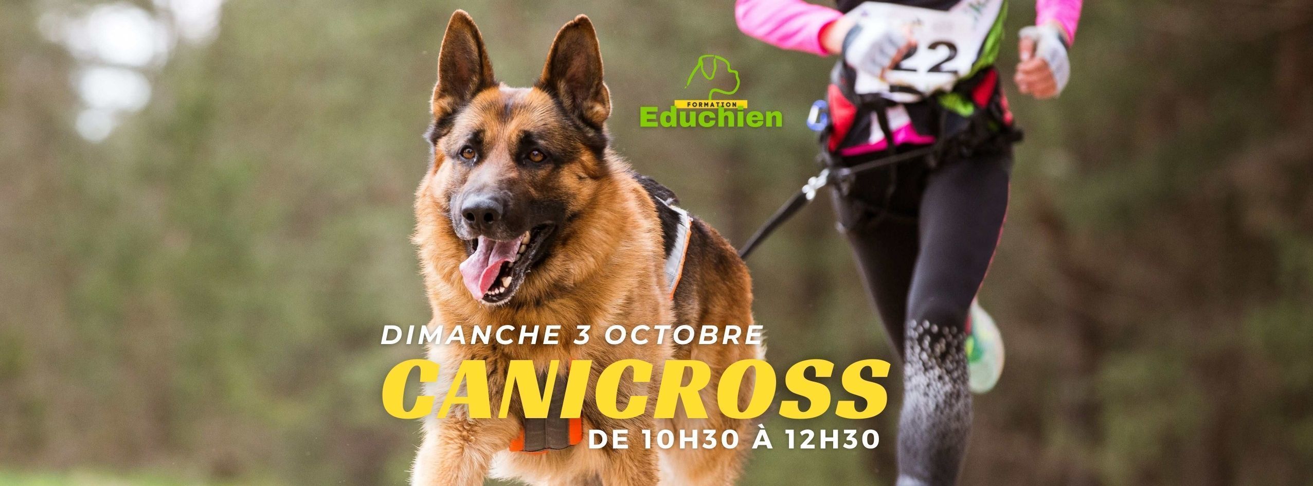 Canicross club canin de la plaine de jouars club canin yvelines dressage chien chiot école des chiots education du chiot île-de-france educhien78 educhien formation cours d'éducation canine 78 Alexis bonnarang leader de l'éducation canine dans les Yvelines Agility Obéissance education équilibrée positive Dresseur Educateur canin comportementaliste club canin familial stage et formation canine canicross stage intensif stage de recherche olfactive chien