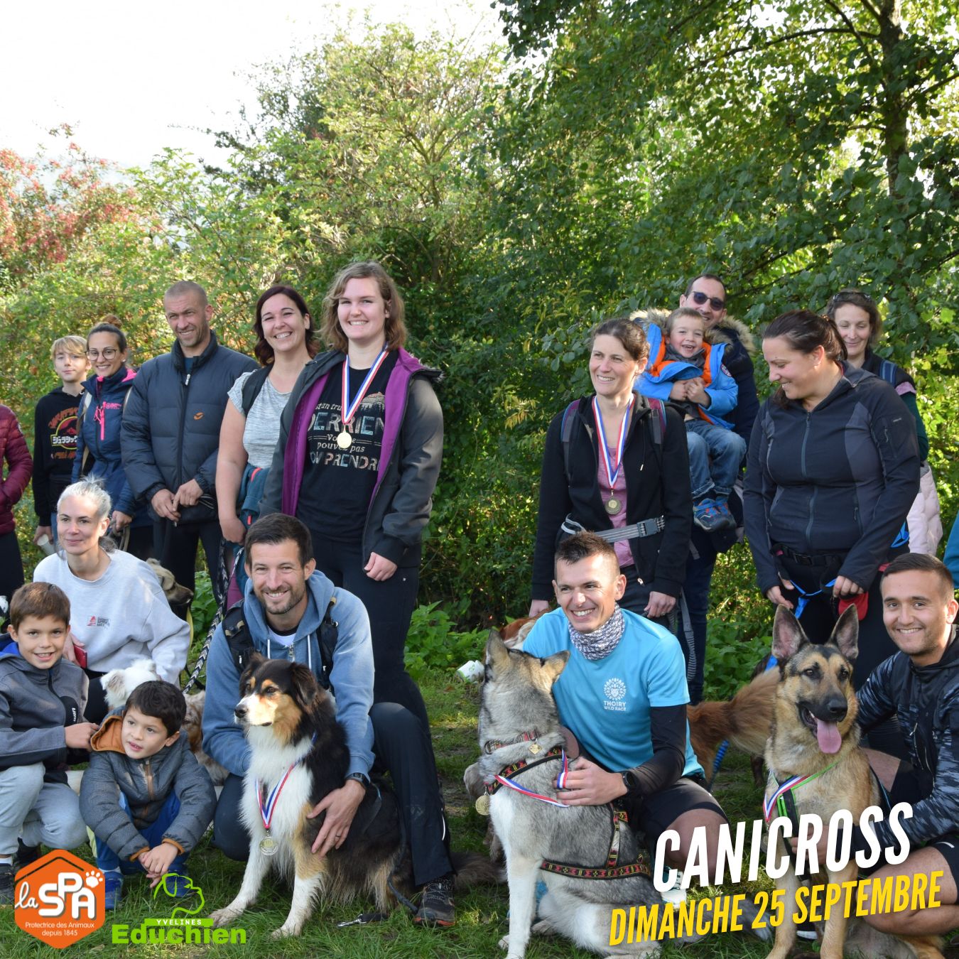 Canicross 2022 EDUCHIEN Yvelines 78 course canine pour la SPA d'Hermeray